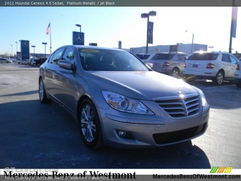 Platinum Metallic / Jet Black 2011 Hyundai Genesis 4.6 Sedan