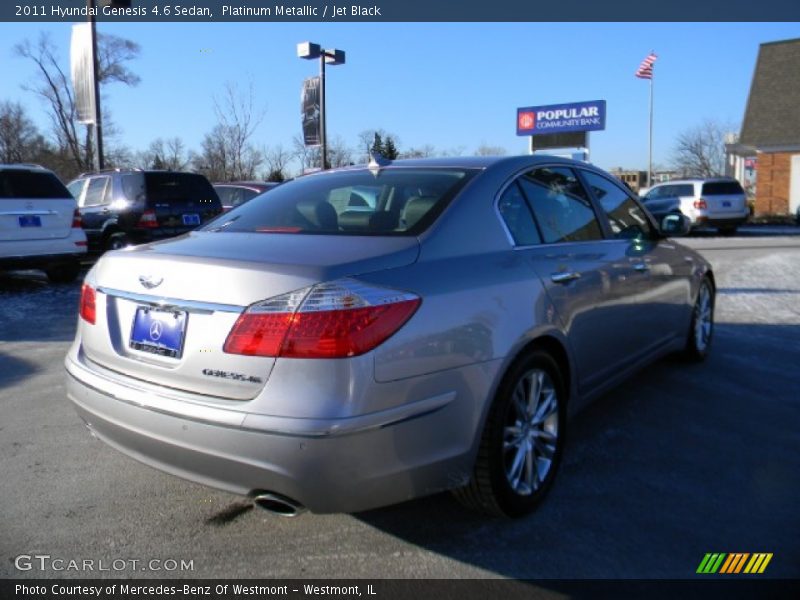 Platinum Metallic / Jet Black 2011 Hyundai Genesis 4.6 Sedan