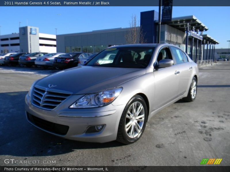 Platinum Metallic / Jet Black 2011 Hyundai Genesis 4.6 Sedan