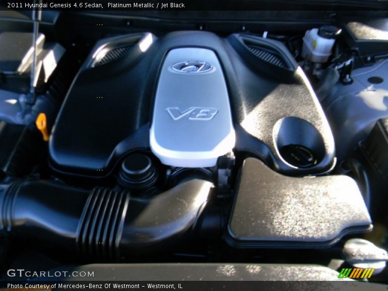 Platinum Metallic / Jet Black 2011 Hyundai Genesis 4.6 Sedan