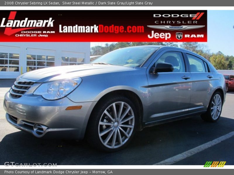 Silver Steel Metallic / Dark Slate Gray/Light Slate Gray 2008 Chrysler Sebring LX Sedan