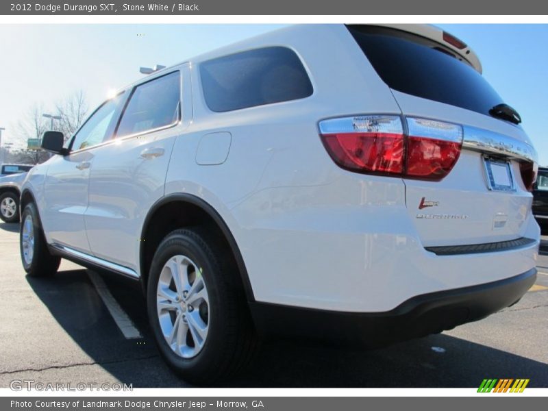 Stone White / Black 2012 Dodge Durango SXT