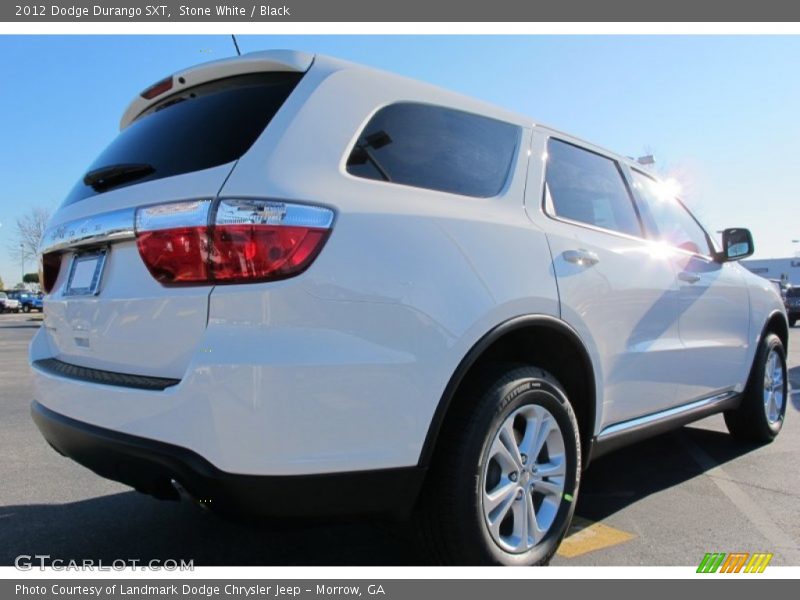 Stone White / Black 2012 Dodge Durango SXT