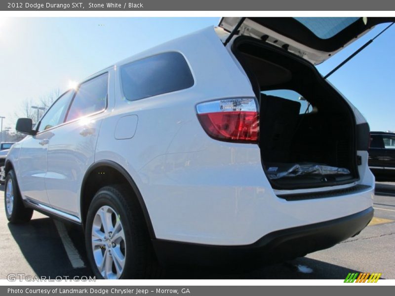 Stone White / Black 2012 Dodge Durango SXT