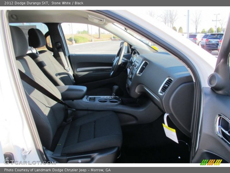 Stone White / Black 2012 Dodge Durango SXT