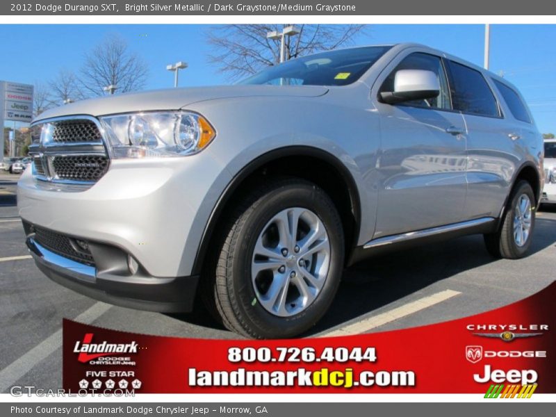 Bright Silver Metallic / Dark Graystone/Medium Graystone 2012 Dodge Durango SXT