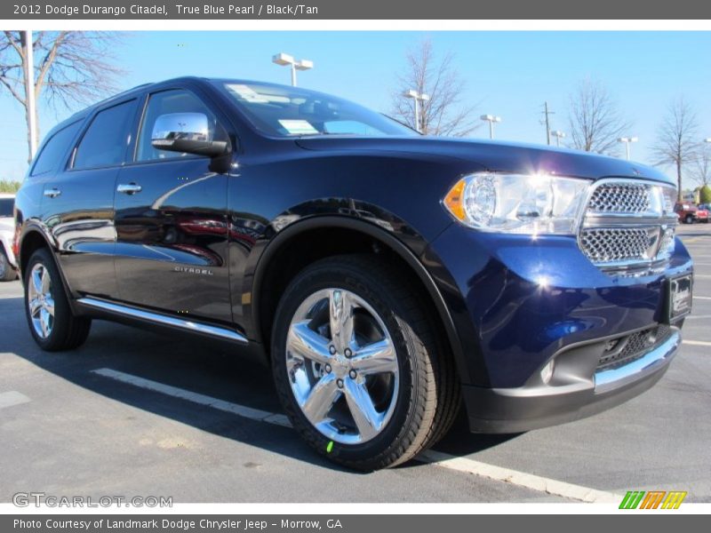 True Blue Pearl / Black/Tan 2012 Dodge Durango Citadel
