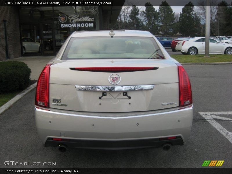 Gold Mist / Cashmere/Cocoa 2009 Cadillac CTS 4 AWD Sedan