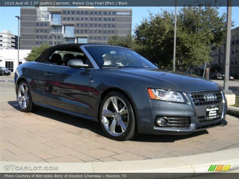 Meteor Gray Pearl Effect / Black 2010 Audi A5 2.0T quattro Cabriolet