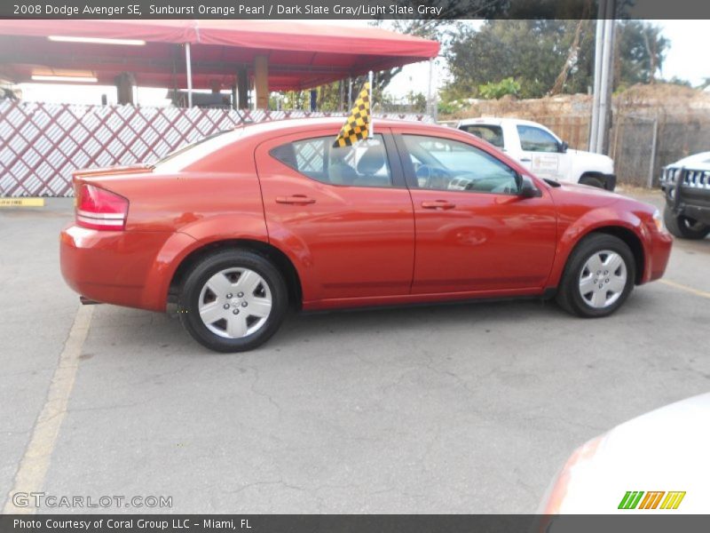 Sunburst Orange Pearl / Dark Slate Gray/Light Slate Gray 2008 Dodge Avenger SE