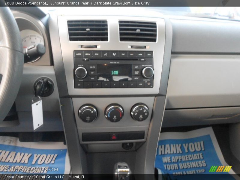 Sunburst Orange Pearl / Dark Slate Gray/Light Slate Gray 2008 Dodge Avenger SE