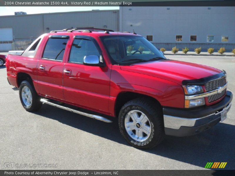 Victory Red / Medium Neutral Beige 2004 Chevrolet Avalanche 1500 4x4