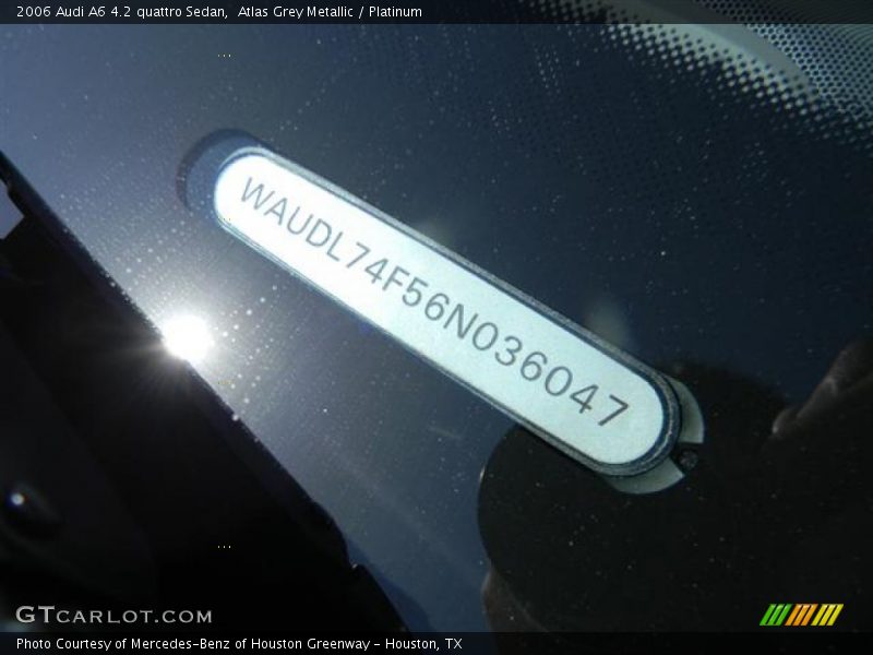 Atlas Grey Metallic / Platinum 2006 Audi A6 4.2 quattro Sedan