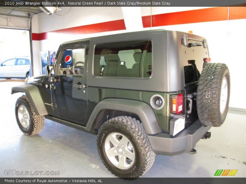 Natural Green Pearl / Dark Slate Gray/Medium Slate Gray 2010 Jeep Wrangler Rubicon 4x4