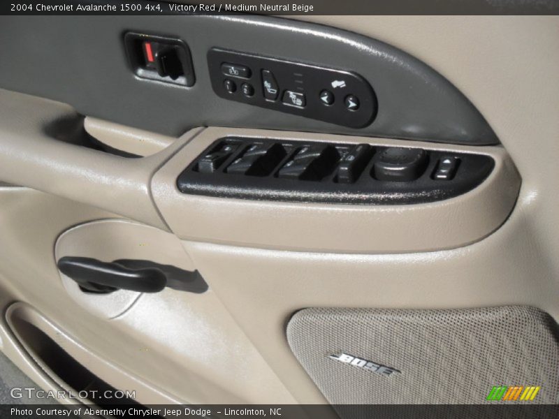 Victory Red / Medium Neutral Beige 2004 Chevrolet Avalanche 1500 4x4