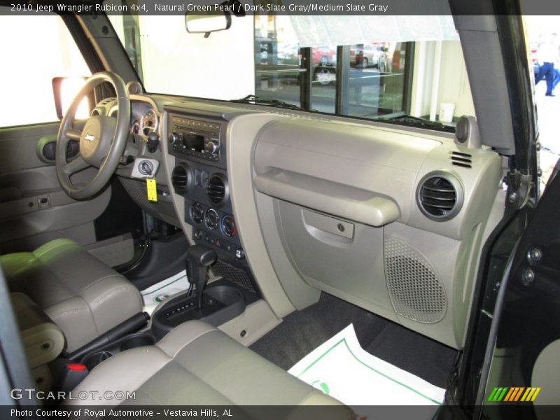 Natural Green Pearl / Dark Slate Gray/Medium Slate Gray 2010 Jeep Wrangler Rubicon 4x4