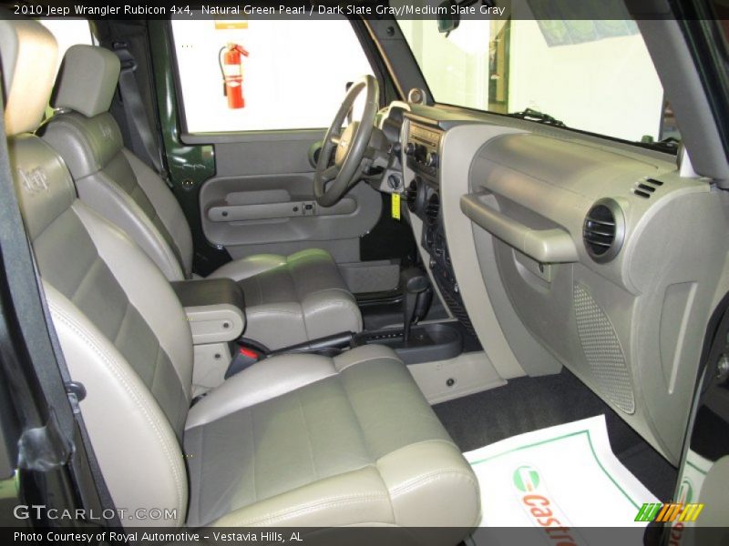 Natural Green Pearl / Dark Slate Gray/Medium Slate Gray 2010 Jeep Wrangler Rubicon 4x4