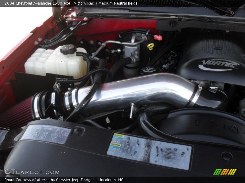 Victory Red / Medium Neutral Beige 2004 Chevrolet Avalanche 1500 4x4
