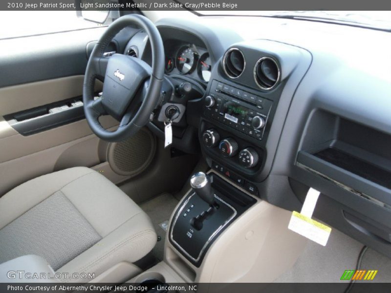 Light Sandstone Metallic / Dark Slate Gray/Pebble Beige 2010 Jeep Patriot Sport