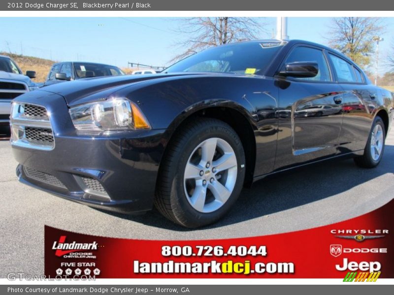 Blackberry Pearl / Black 2012 Dodge Charger SE