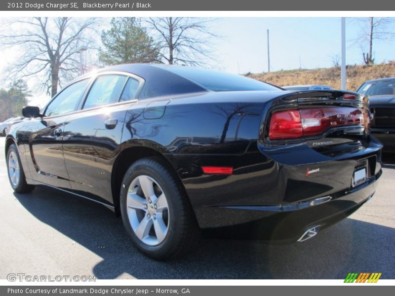 Blackberry Pearl / Black 2012 Dodge Charger SE