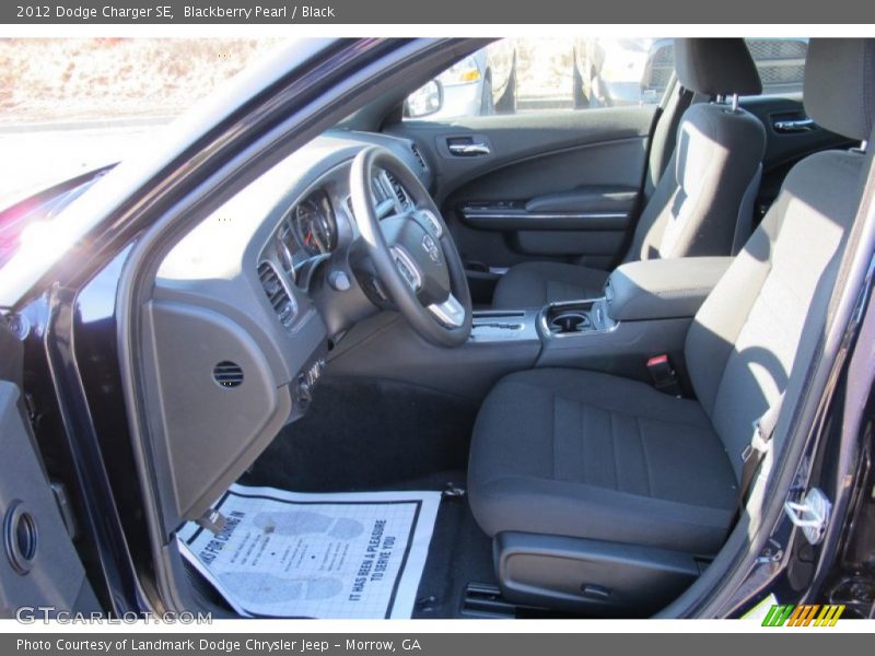 Blackberry Pearl / Black 2012 Dodge Charger SE