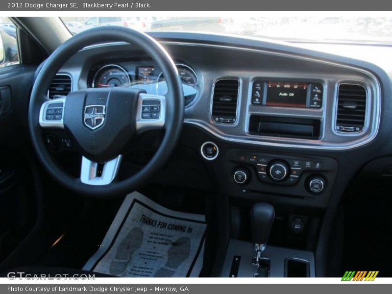 Blackberry Pearl / Black 2012 Dodge Charger SE