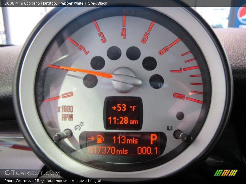 Pepper White / Grey/Black 2008 Mini Cooper S Hardtop