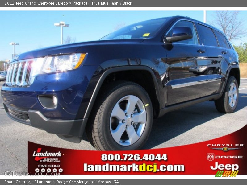 True Blue Pearl / Black 2012 Jeep Grand Cherokee Laredo X Package