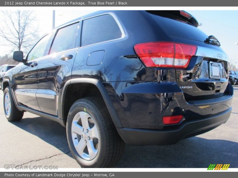 True Blue Pearl / Black 2012 Jeep Grand Cherokee Laredo X Package