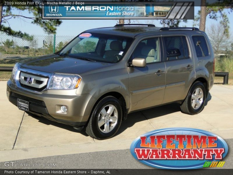 Mocha Metallic / Beige 2009 Honda Pilot EX-L