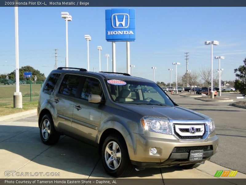 Mocha Metallic / Beige 2009 Honda Pilot EX-L