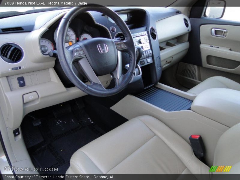 Mocha Metallic / Beige 2009 Honda Pilot EX-L