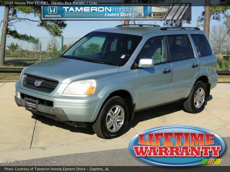 Havasu Blue Metallic / Gray 2003 Honda Pilot EX 4WD