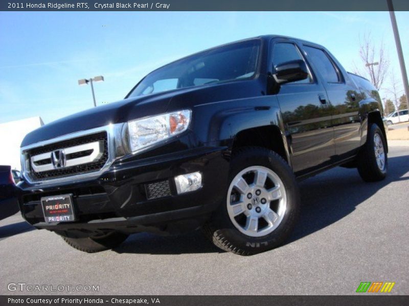 Crystal Black Pearl / Gray 2011 Honda Ridgeline RTS