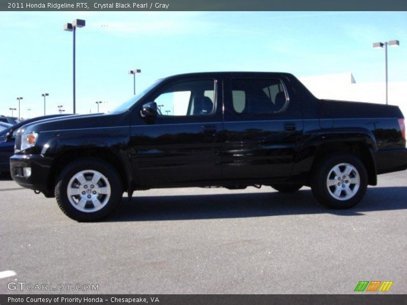Crystal Black Pearl / Gray 2011 Honda Ridgeline RTS