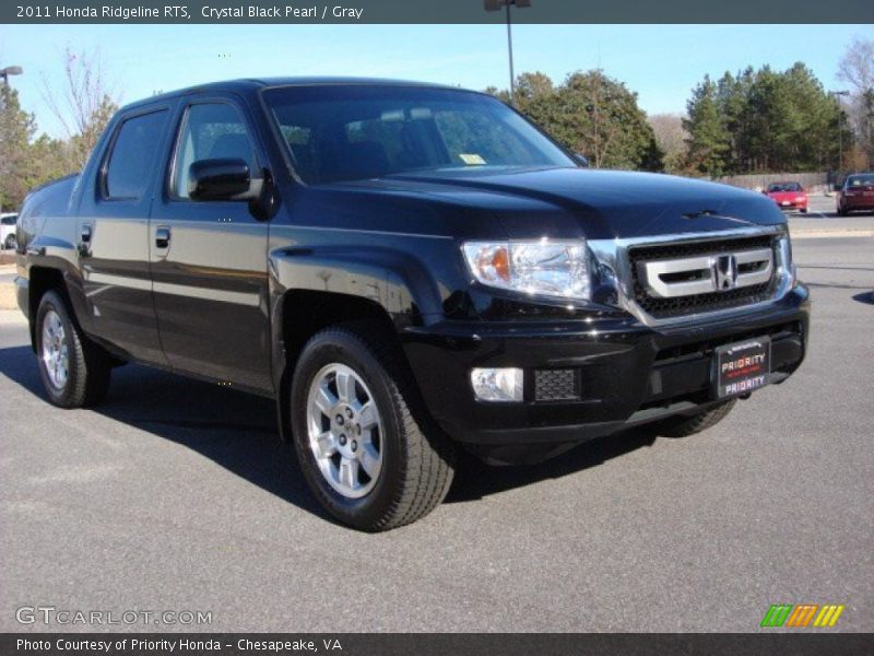 Crystal Black Pearl / Gray 2011 Honda Ridgeline RTS