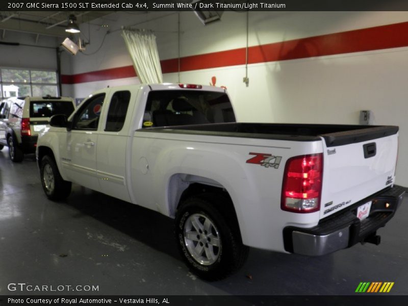 Summit White / Dark Titanium/Light Titanium 2007 GMC Sierra 1500 SLT Extended Cab 4x4