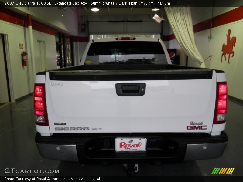 Summit White / Dark Titanium/Light Titanium 2007 GMC Sierra 1500 SLT Extended Cab 4x4
