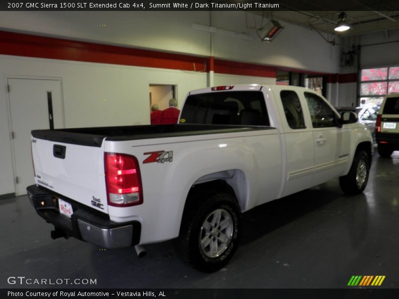 Summit White / Dark Titanium/Light Titanium 2007 GMC Sierra 1500 SLT Extended Cab 4x4