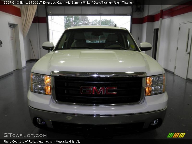Summit White / Dark Titanium/Light Titanium 2007 GMC Sierra 1500 SLT Extended Cab 4x4