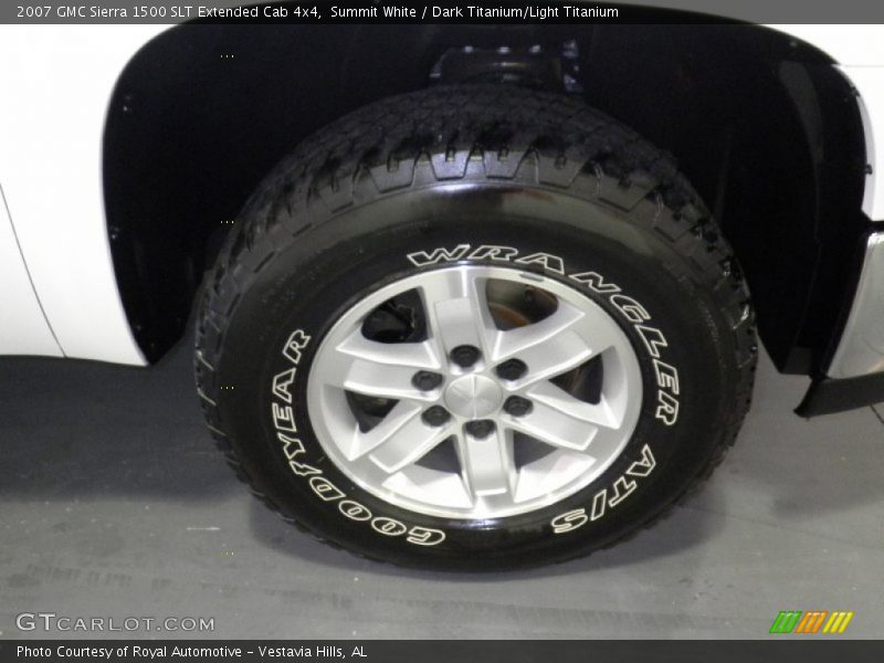 Summit White / Dark Titanium/Light Titanium 2007 GMC Sierra 1500 SLT Extended Cab 4x4