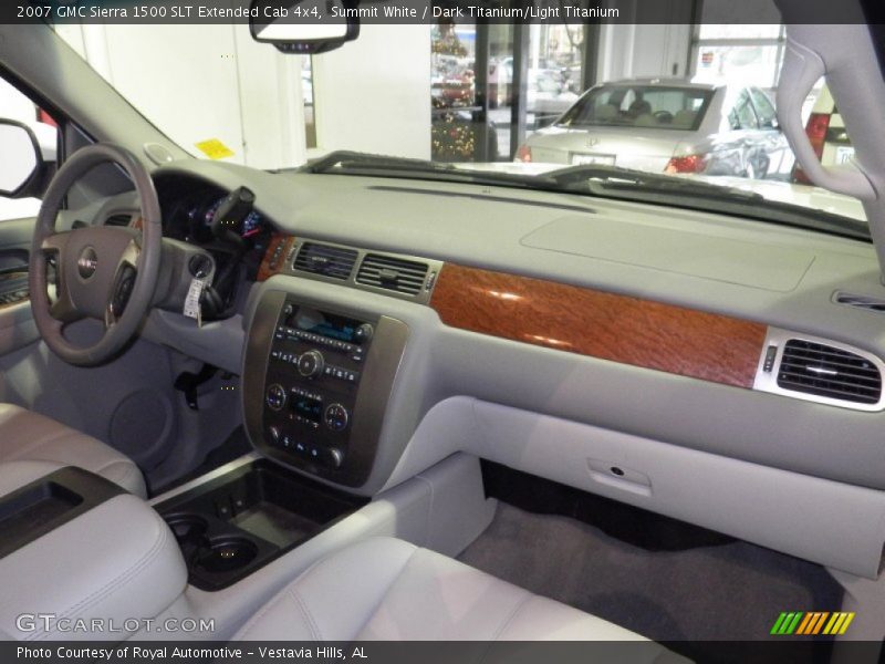 Summit White / Dark Titanium/Light Titanium 2007 GMC Sierra 1500 SLT Extended Cab 4x4