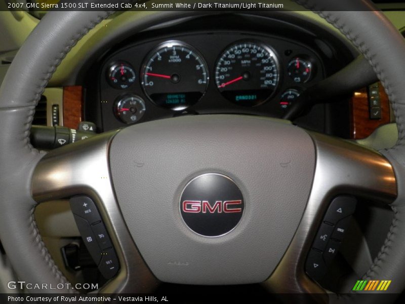Summit White / Dark Titanium/Light Titanium 2007 GMC Sierra 1500 SLT Extended Cab 4x4
