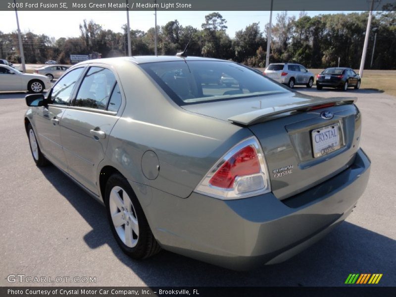 Moss Green Metallic / Medium Light Stone 2008 Ford Fusion SE