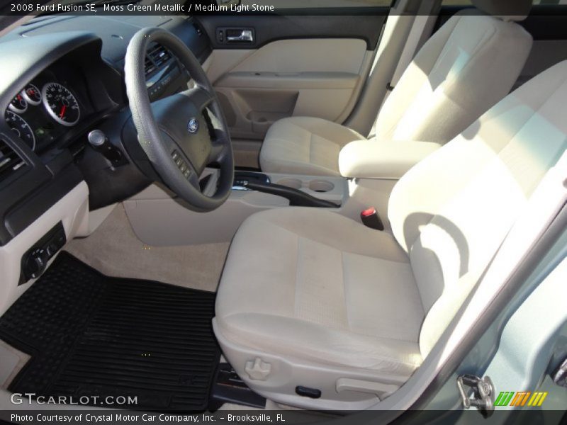 Moss Green Metallic / Medium Light Stone 2008 Ford Fusion SE