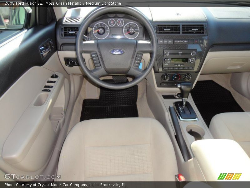 Moss Green Metallic / Medium Light Stone 2008 Ford Fusion SE