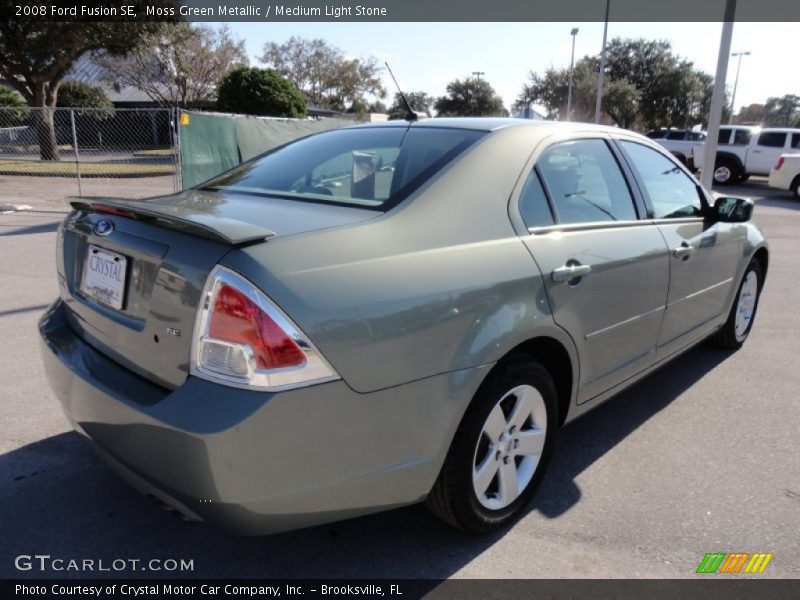 Moss Green Metallic / Medium Light Stone 2008 Ford Fusion SE
