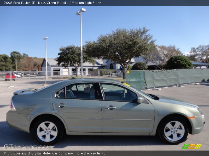 Moss Green Metallic / Medium Light Stone 2008 Ford Fusion SE