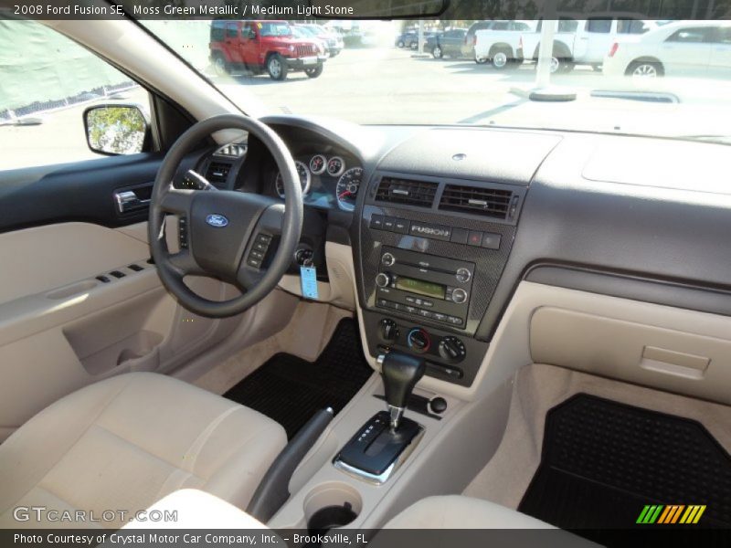 Moss Green Metallic / Medium Light Stone 2008 Ford Fusion SE